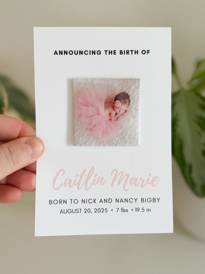 Baby Announcement & First Birthday Magnets